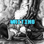 casting rain's cover. it says WRITING